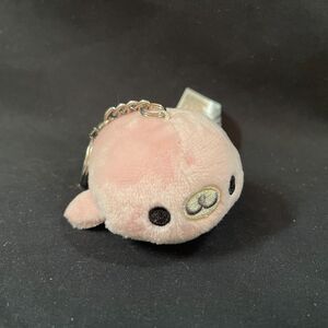 Mamegoma San-X Sakuragoma Seal Pink Keychain Stuffed Plush Toy 3”
